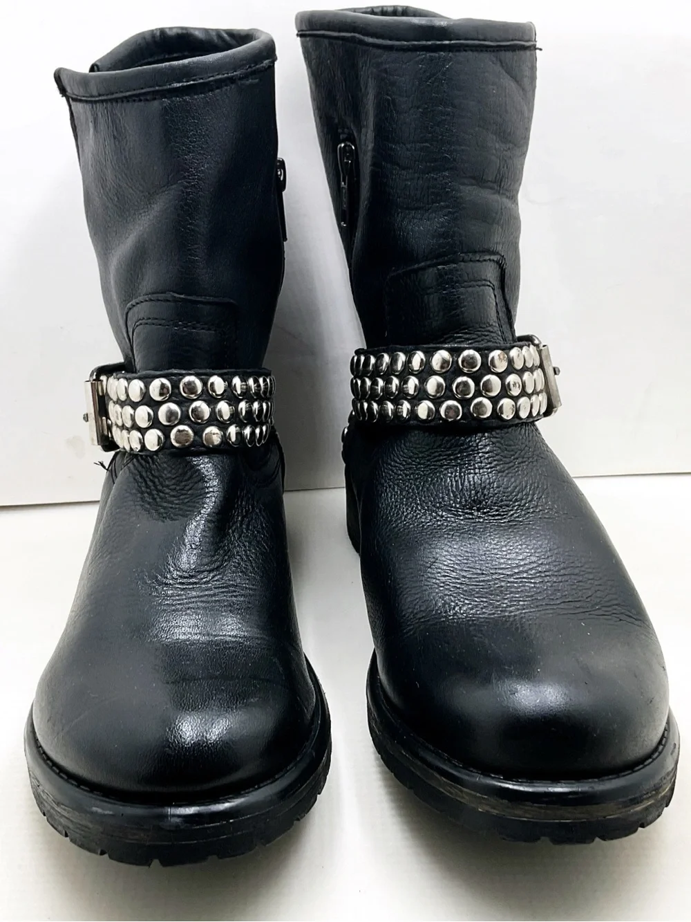 {Steve Madden} Fraankie Leather Studded Ankle Boots